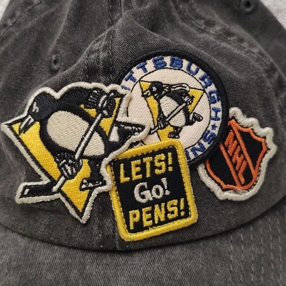 American Needle Pittsburgh Penguins Patches Sliderback Hat - New - Picture 2 of 10